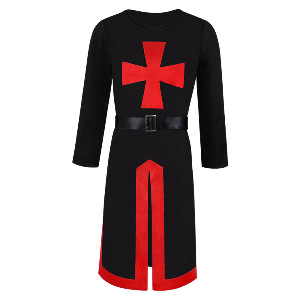Halloween Templar Knight Cosplay Costume Medieval Crusader Outfit