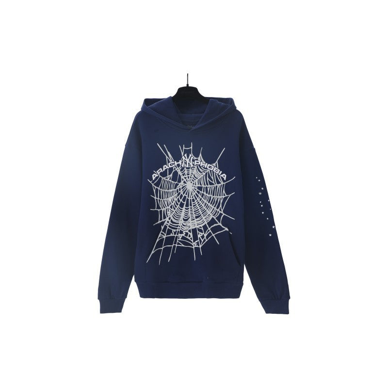 Sp5der Foam Print Spider Web Hoodie Sweatshirt Jogger Pants Set