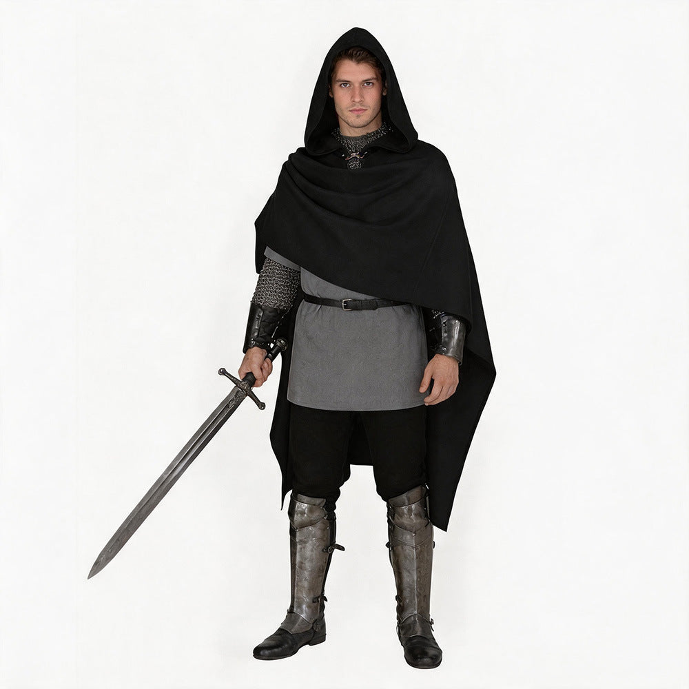 Halloween Medieval Hooded Shawl Cloak Dark Ranger Cosplay Cape