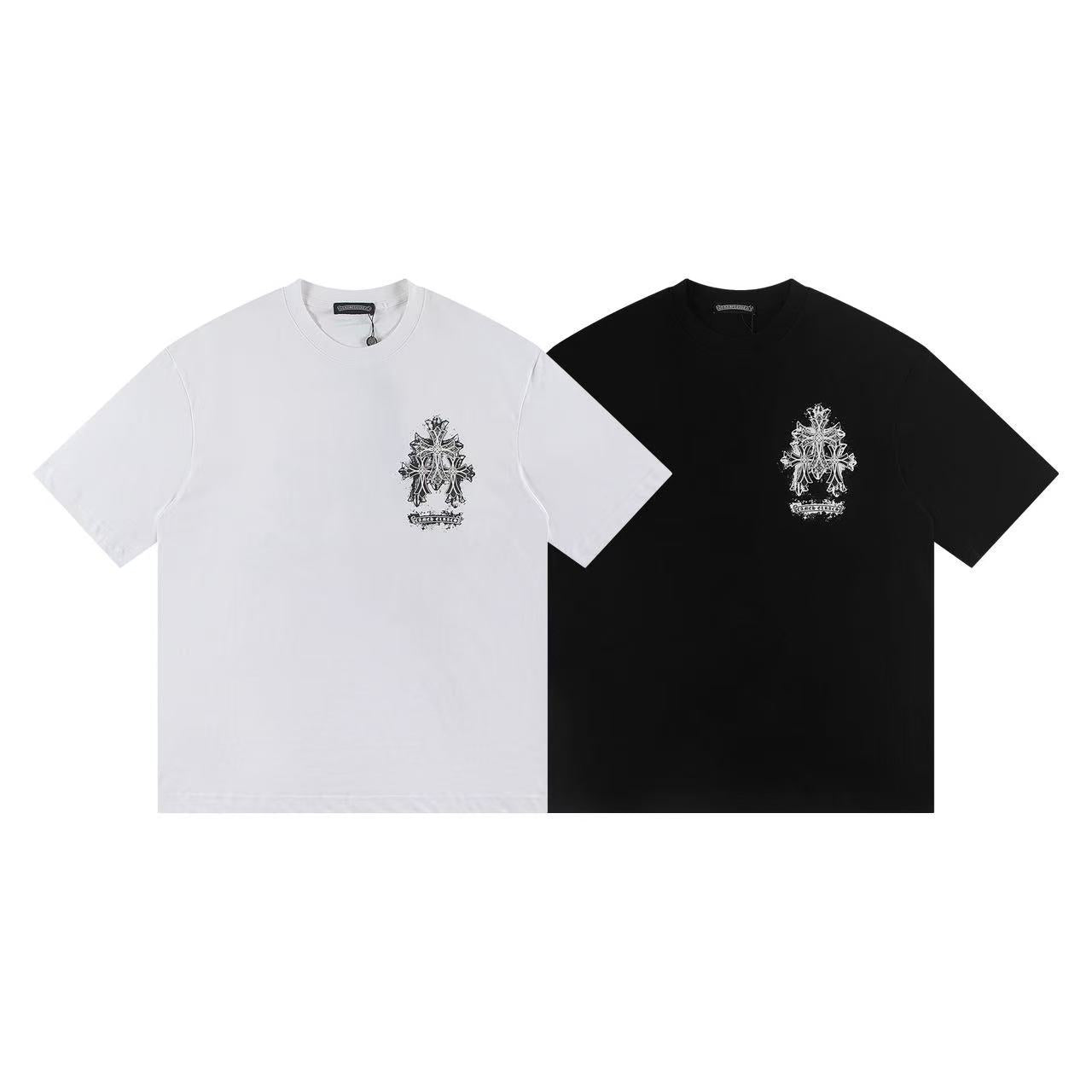 Chrome Hearts Color Sanskrit Cross Horseshoe Print Short Tee Unisex