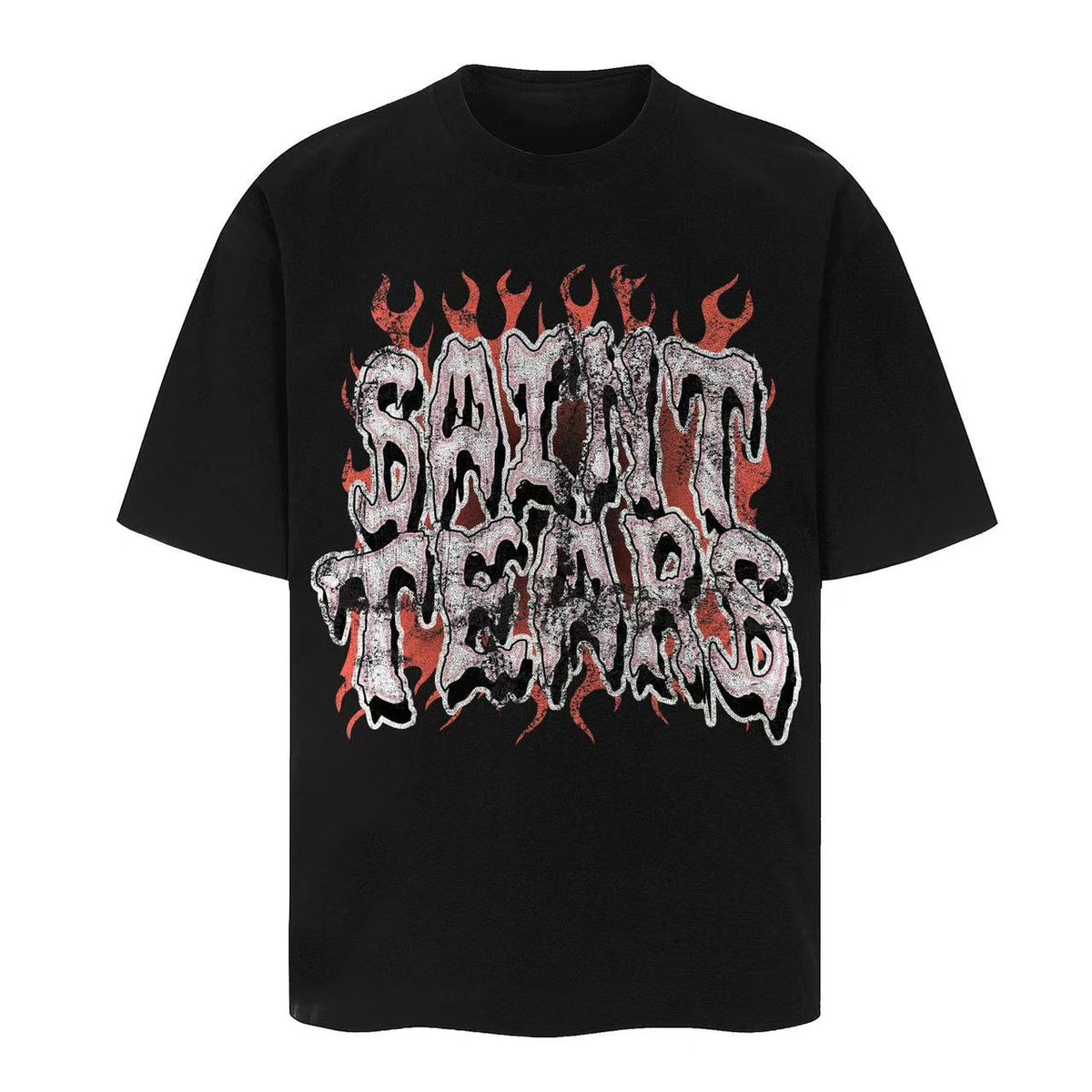 Saint Michael Vintage Multi‑Graphic Oversized Tee Streetwear Unisex