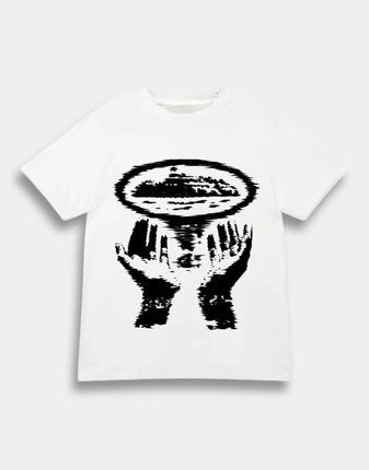 Corteiz CRTZ Y2K Classic Ship Logo Oversized Vintage Baumwoll-T-Shirt