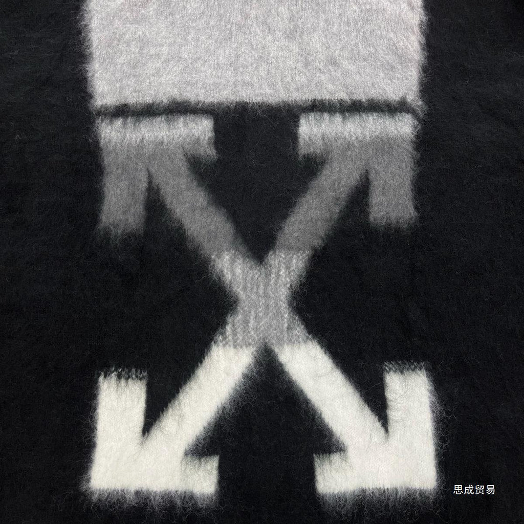 Off-White Diag Ombre Brushed Knit Crewneck Arrows Jumper