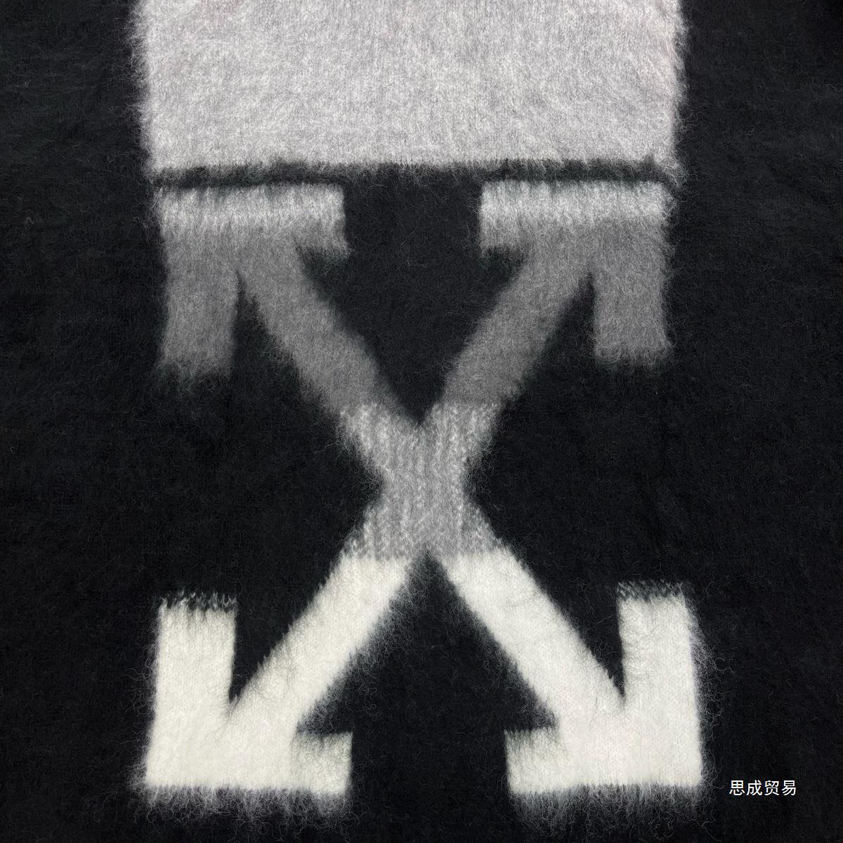 Off-White Diag Ombre Brushed Knit Crewneck Arrows Jumper
