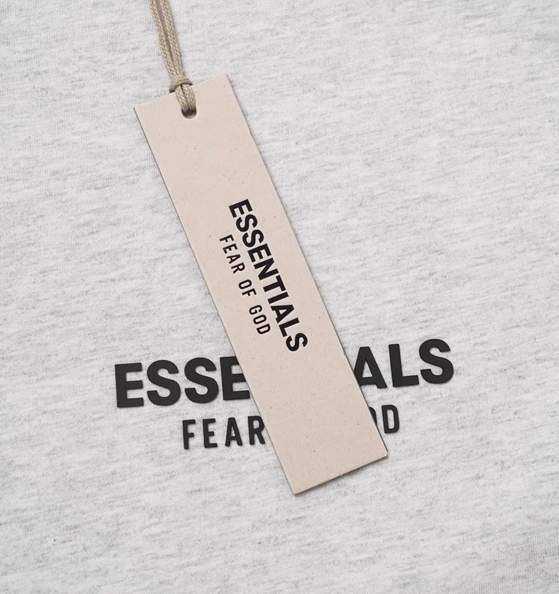 Fear Of God Essentials Rubber Print Letter Crew Neck Short Sleeve T Shirt