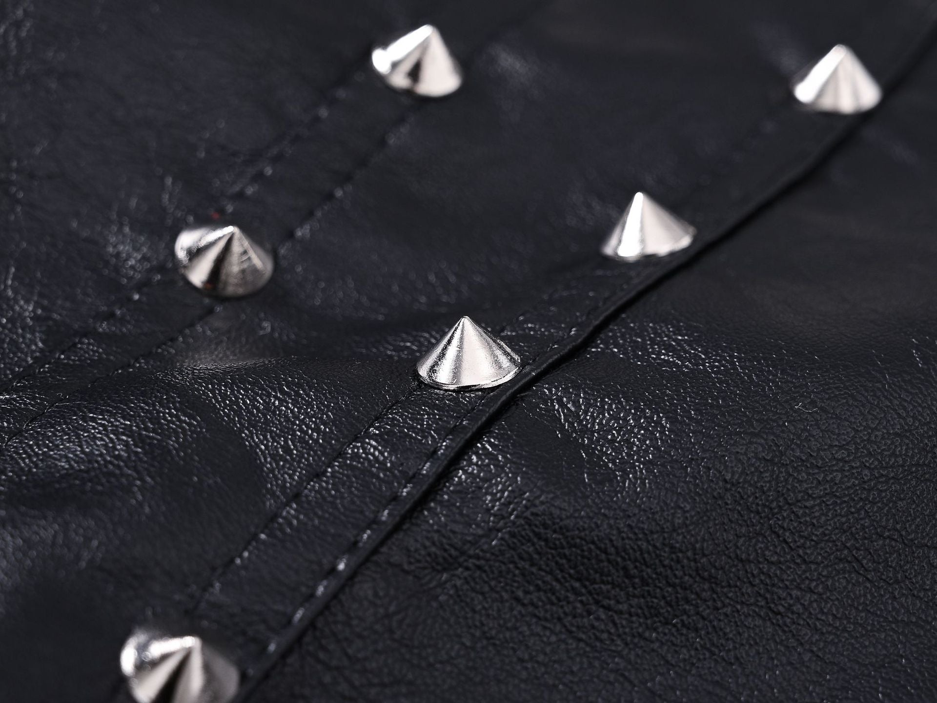 Rivet Biker Punk Faux Leather Vest Unisex Sleeveless Waistcoat