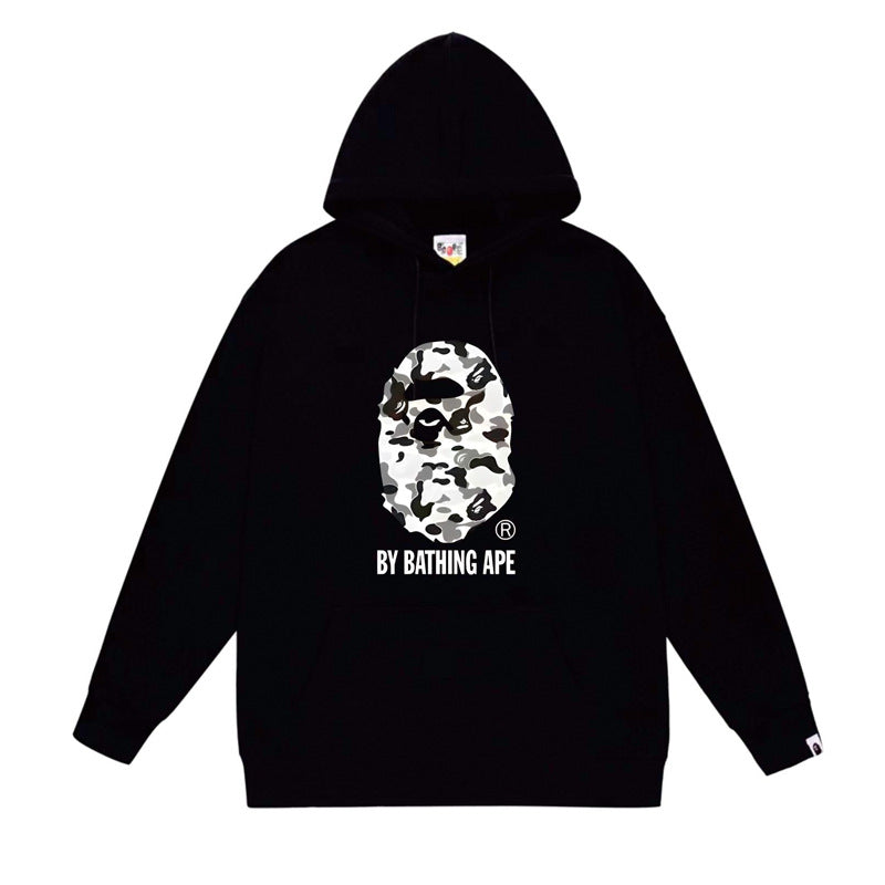 BAPE Ape Head Graphic Hoodie Camo Print Loose Cotton Pullover