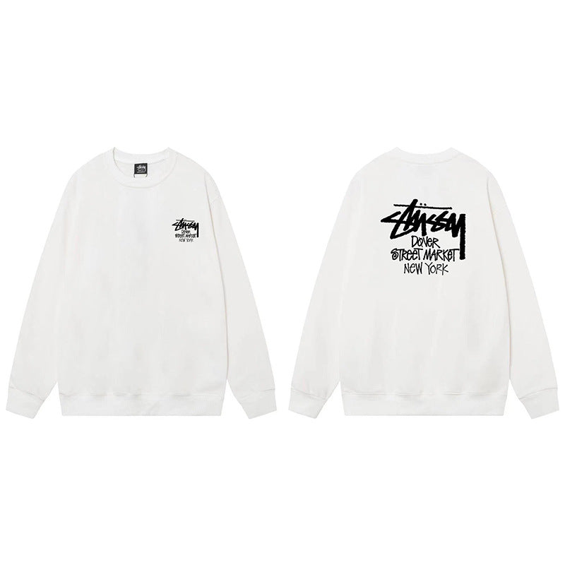 Stussy Graphic Crewneck Sweatshirt 8 Ball Dice Street Casual Pullover