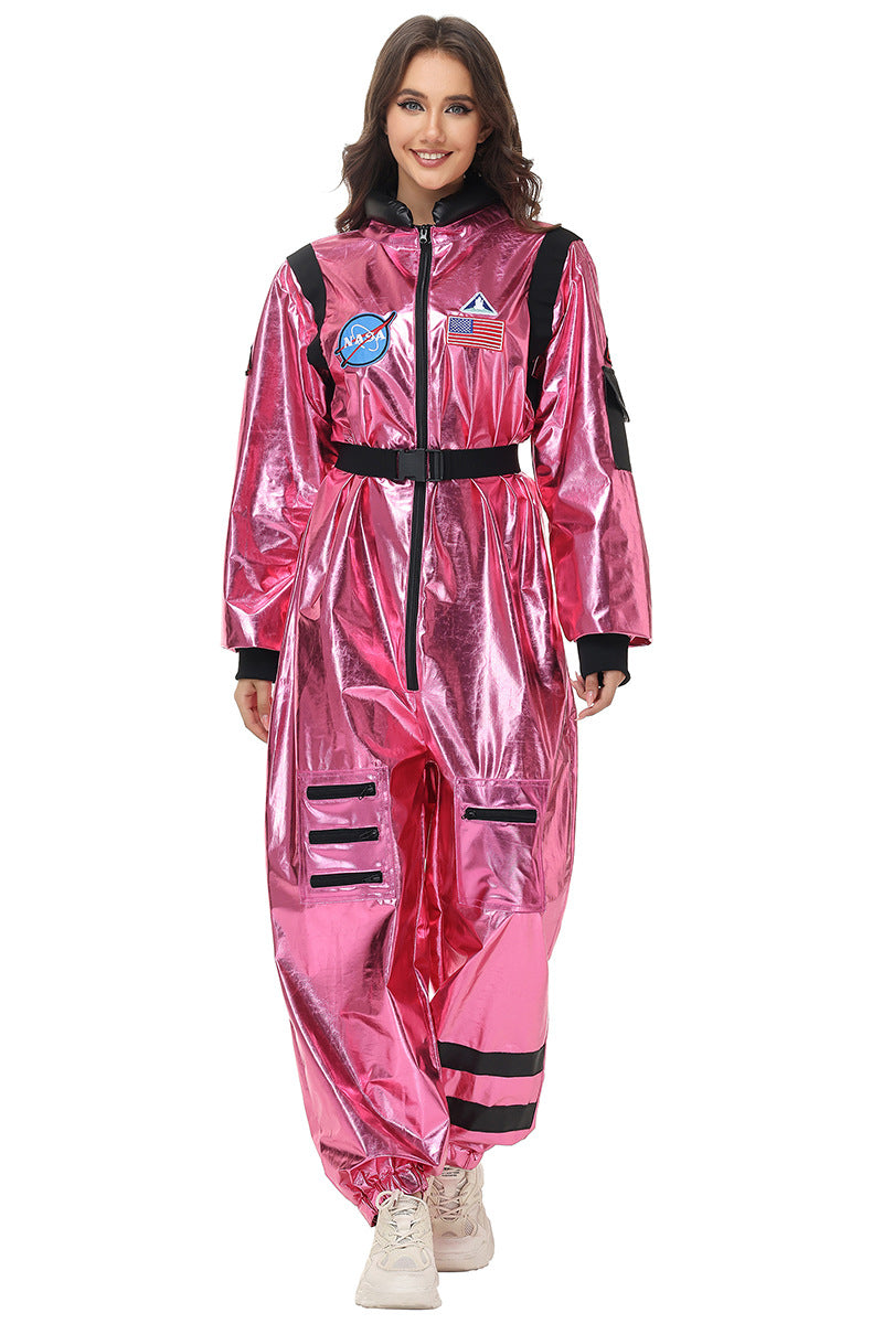 Halloween Women Astronaut Space Suit Cosplay Pilot Jumpsuit Party Sets