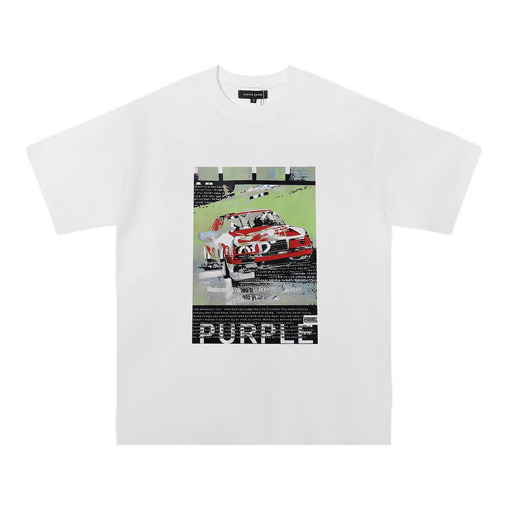 Purple Brand Multi‑Graphic Ink Wash Print Oversized Tee Multi‑Style