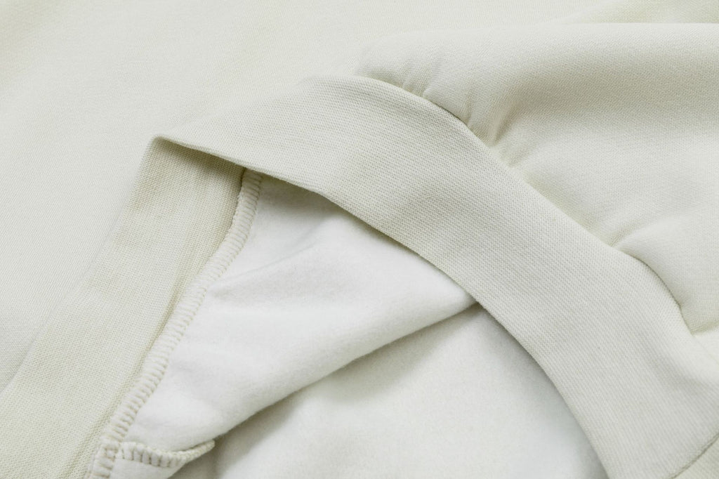 Fleece Lined Embossed Letter Streetwear Pullover Hoodie