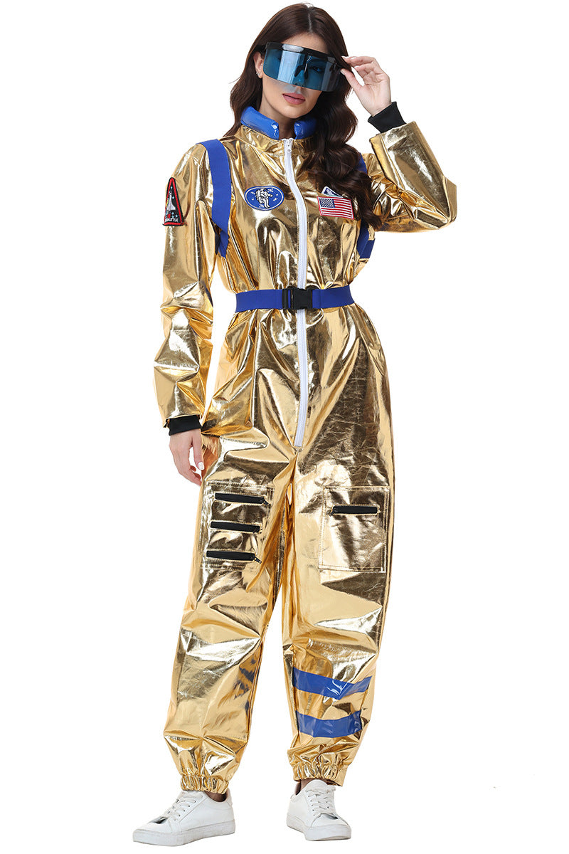 Halloween Women Astronaut Space Suit Cosplay Pilot Jumpsuit Party Sets