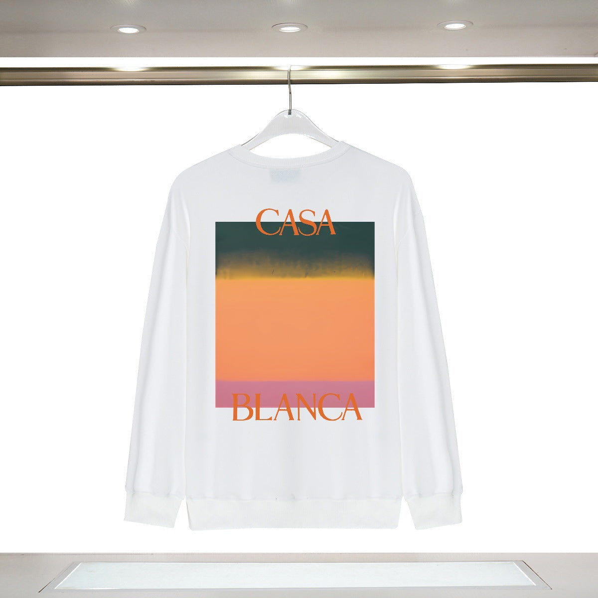 Casablanca Art Graphic Crewneck Sweatshirt Vintage Casual Pullover