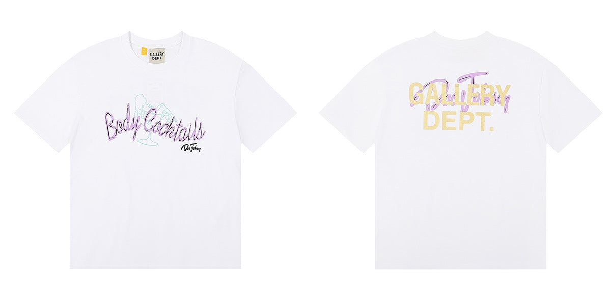 Gallery Dept Tie Dye Washed Graffiti Print Crew Neck T‑Shirt Unisex