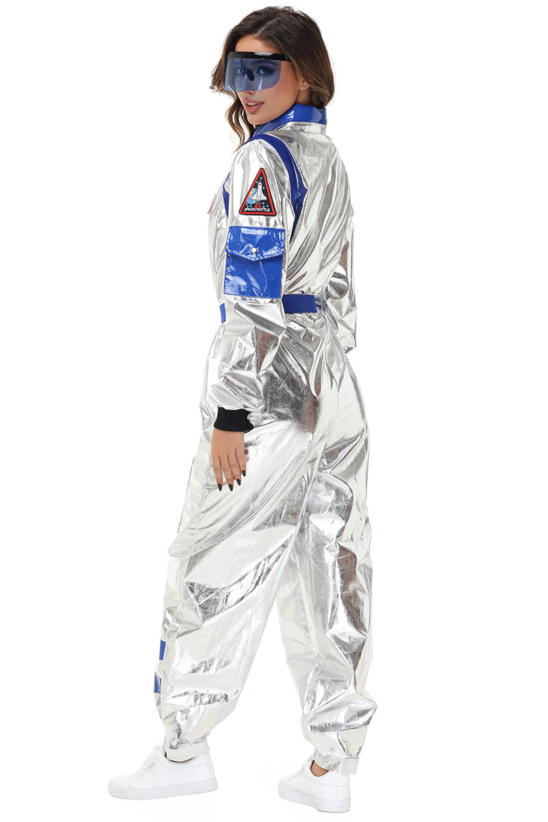 Halloween Women Astronaut Space Suit Cosplay Pilot Jumpsuit Party Sets