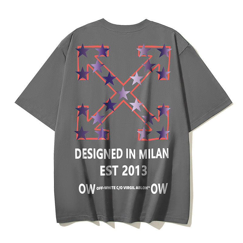 Off‑White Multi‑Sketch Arrow Graphic Oversized Tee Streetwear Unisex