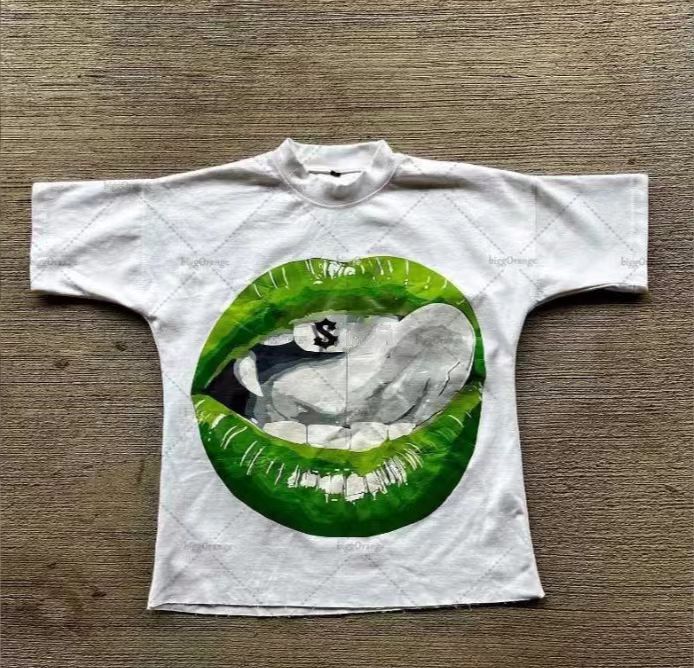Marino Infantry Style Y2K Big Mouth Rap Portrait Übergroßes Vintage Baumwoll-T-Shirt