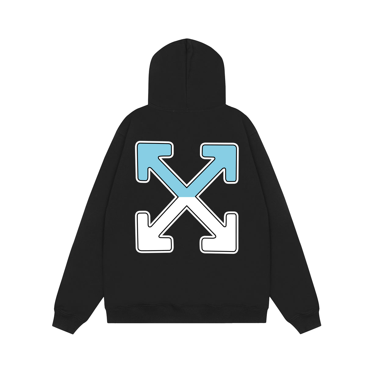 Off‑White Multi‑Arrow Abstract Graphic Oversized Hoodie Streetwear