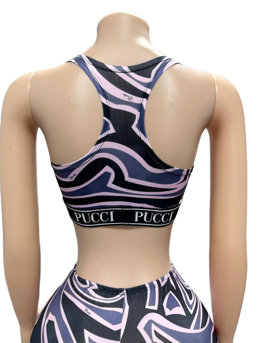 Emilio Pucci Geometric Eye Print Tank Top Leggings 2 Piece Set Women