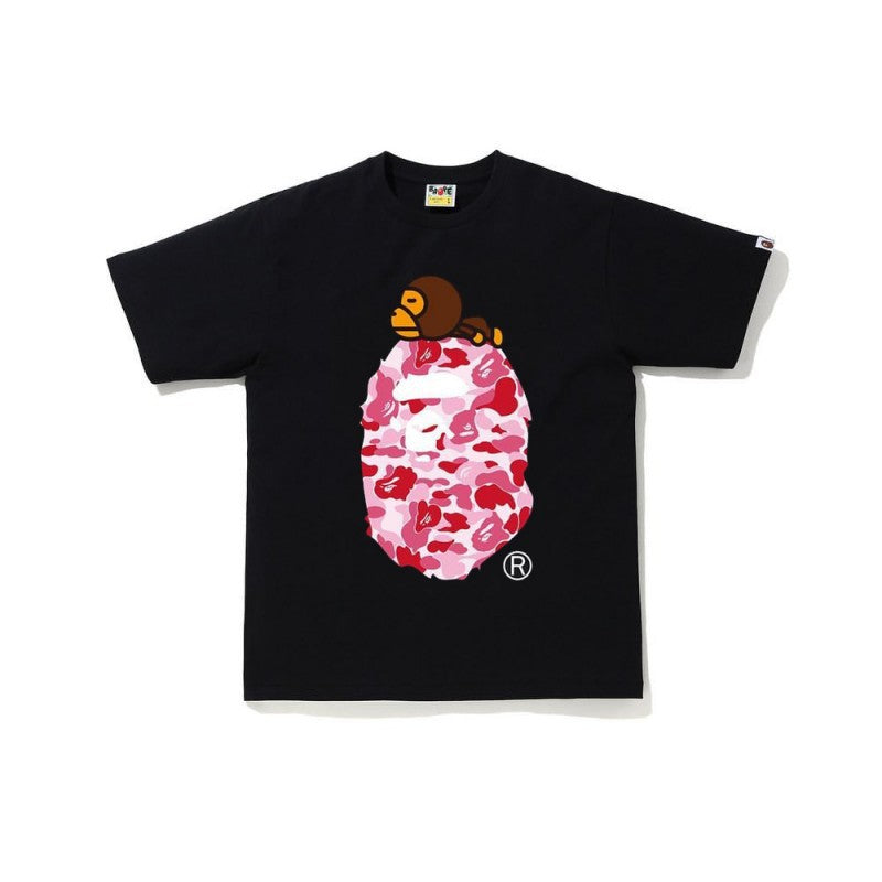 BAPE Camo Shark Ape Head Print Crew Neck Short Sleeve T‑Shirt Unisex