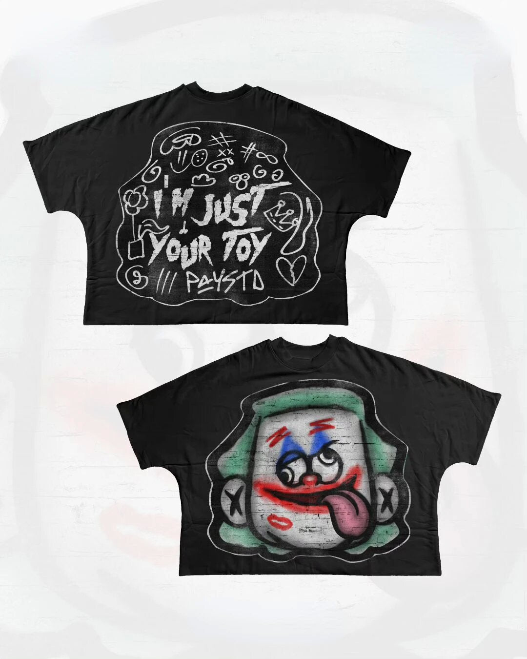 Streetwear-Shirt im Gothic-Stil von Saint Michael mit Grafik – Unisex Oversized Baumwoll-T-Shirt