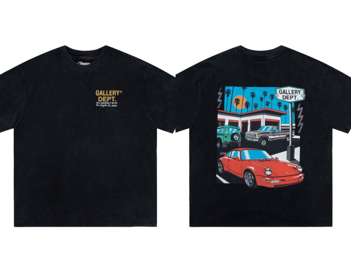 Gallery Dept Vintage Washed Graphic Short Sleeve Tee Streetwear Unisex