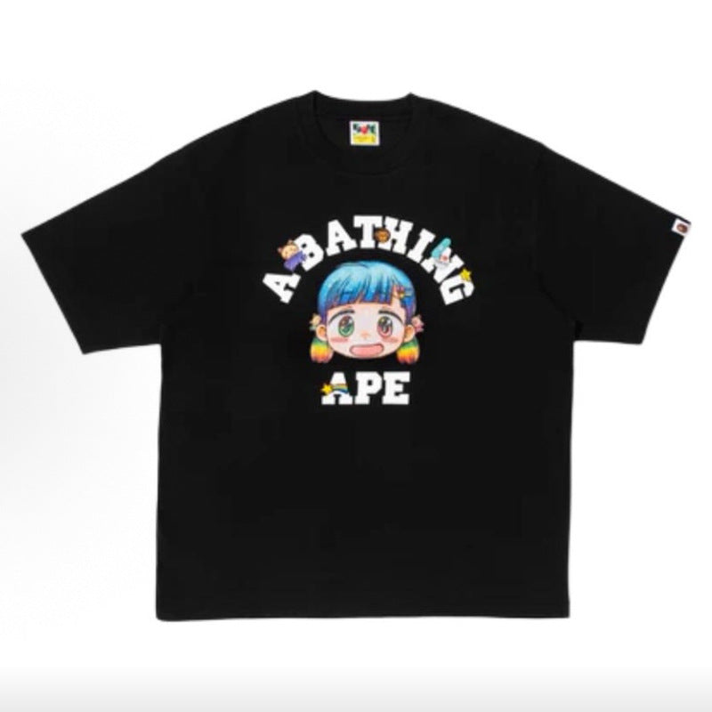 Bape Multi‑Graphic Ape Head Oversized Tee Streetwear Unisex