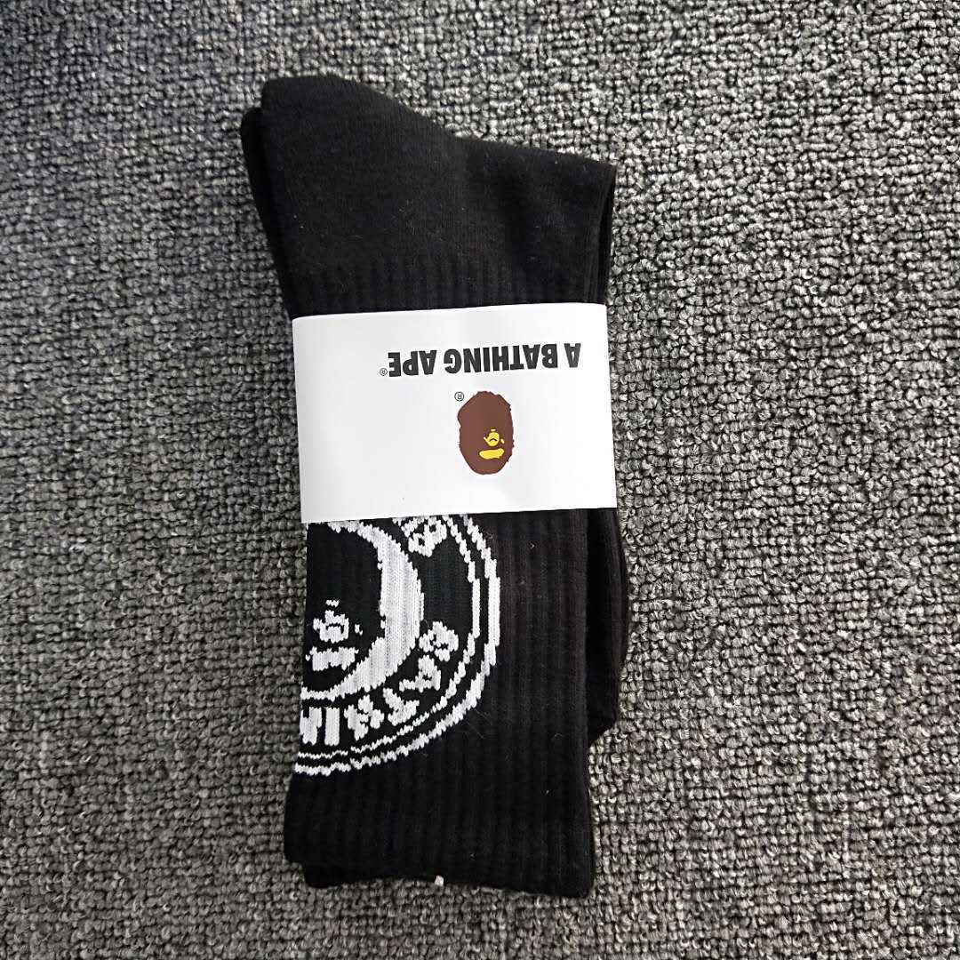 BAPE Ape Head Crew Socks Multi Graphic Prints