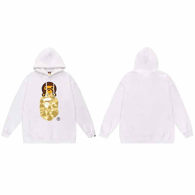 BAPE Hoodie Baby Milo Ape Head Multi Graphic Street Fleece Pullover