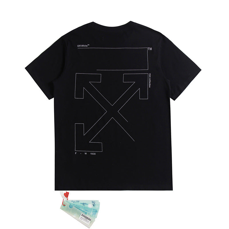 Off-White Arrow Graphic Print Short Sleeve Tee Streetwear Unisex