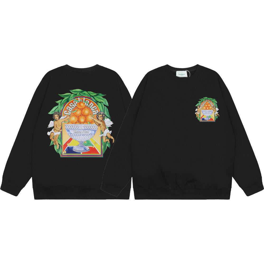 Casablanca Graphic Print Crew Neck French Terry Sweatshirt Unisex