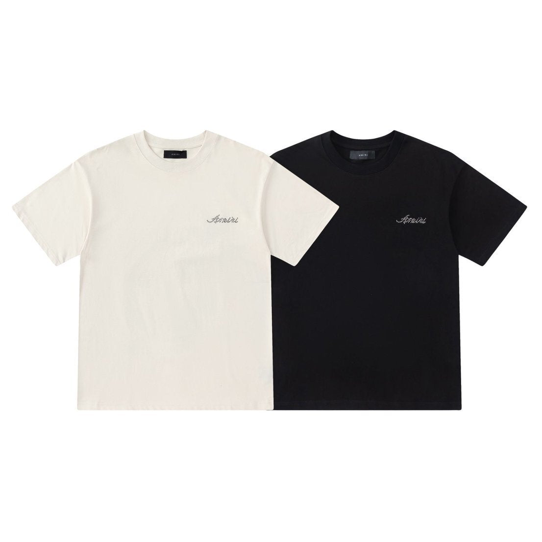 Amiri Club Letter Print Crew Neck Unisex T Shirt