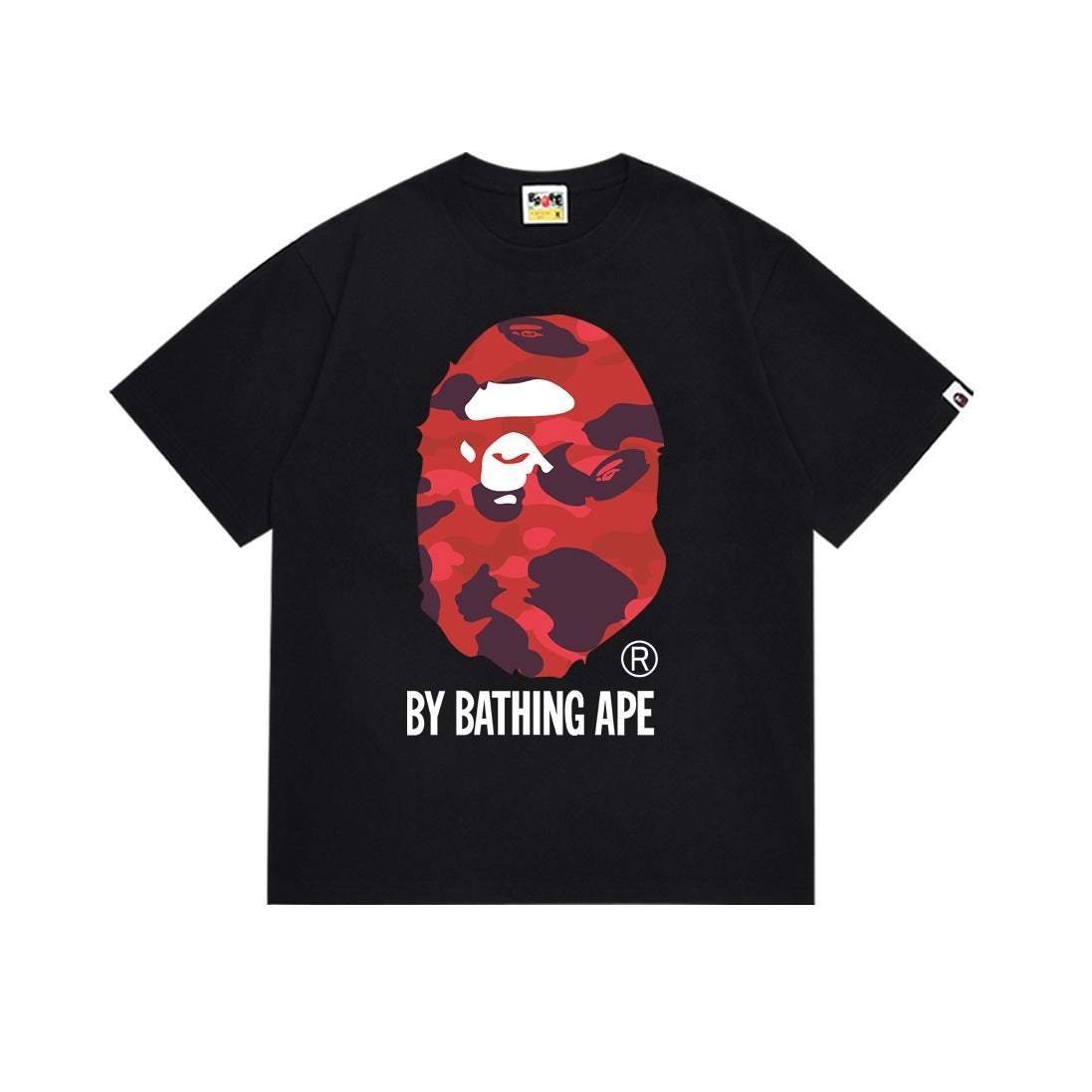 Bape Multi‑Camo Ape Head Graphic Oversized Tee Streetwear Unisex