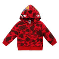 BAPE APE Kids ABC Camo Shark Full Zip Hoodie