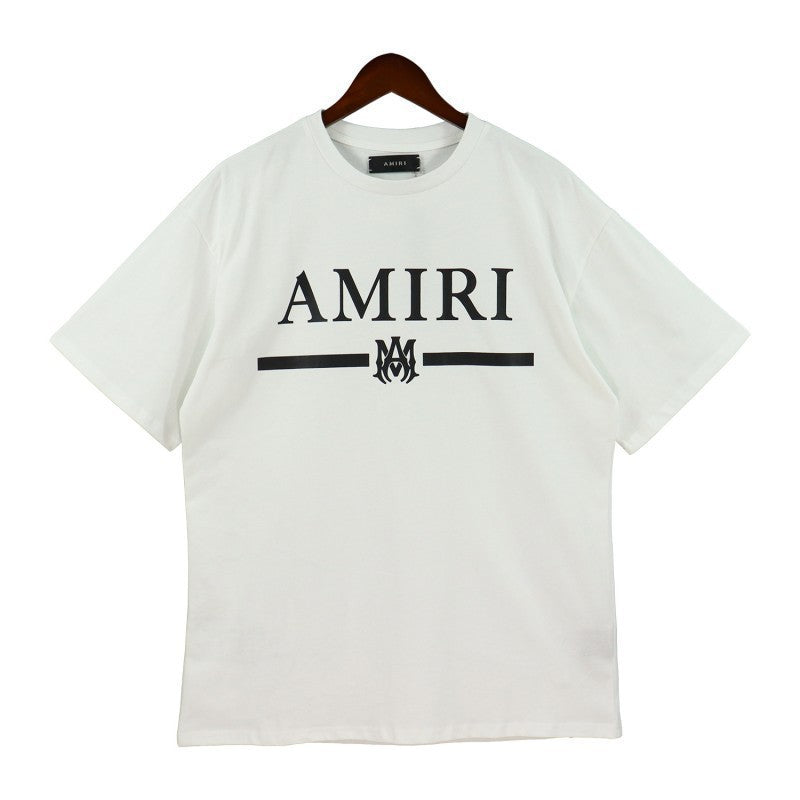 Amiri Multi‑Pattern Letter Graphic Oversized Tee Streetwear Unisex
