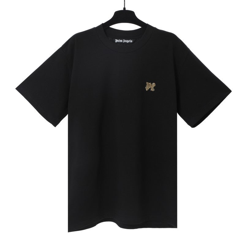 Palm Angels Graffiti Flame Palm Tree Graphic Oversized Tee Streetwear