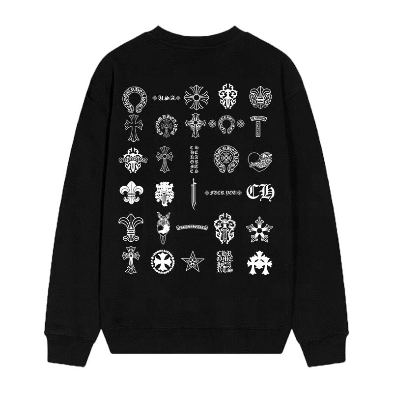 Chrome Hearts Cross Horseshoe Crewneck Sweatshirt Vintage Street Top
