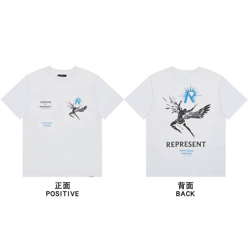 Represent Shark Washed Graphic Oversized Tee Streetwear Unisex