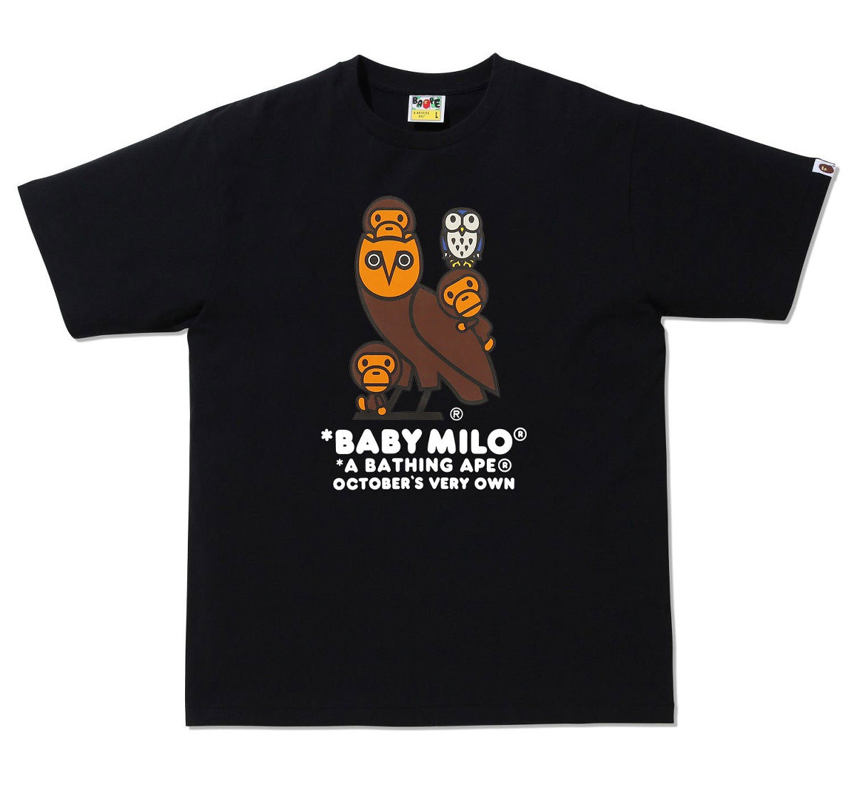 Bape Baby Milo Multi‑Print Graphic Oversized Tee Streetwear Unisex