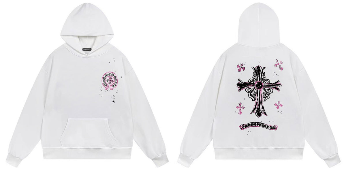 Chrome Hearts Cross Horseshoe Hoodie Vintage Goth Streetwear Pullover