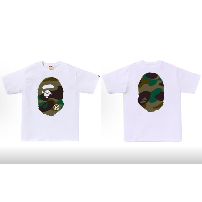 Bape Multi‑Graphic Ape Head Oversized Tee Streetwear Unisex