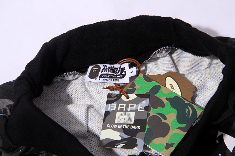 BAPE Shark Camo Print Streetwear Casual Shorts Unisex