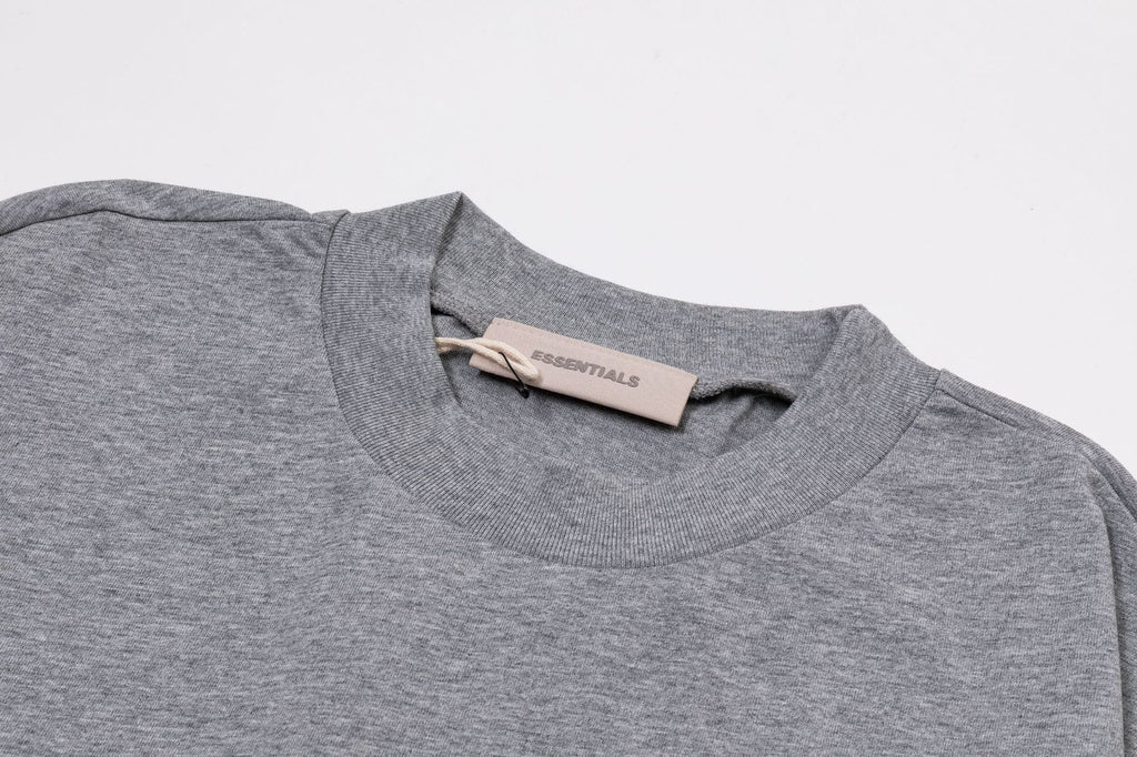 Fear Of God Essentials Red Rubber Letter Crew Neck Short Sleeve T Shirt