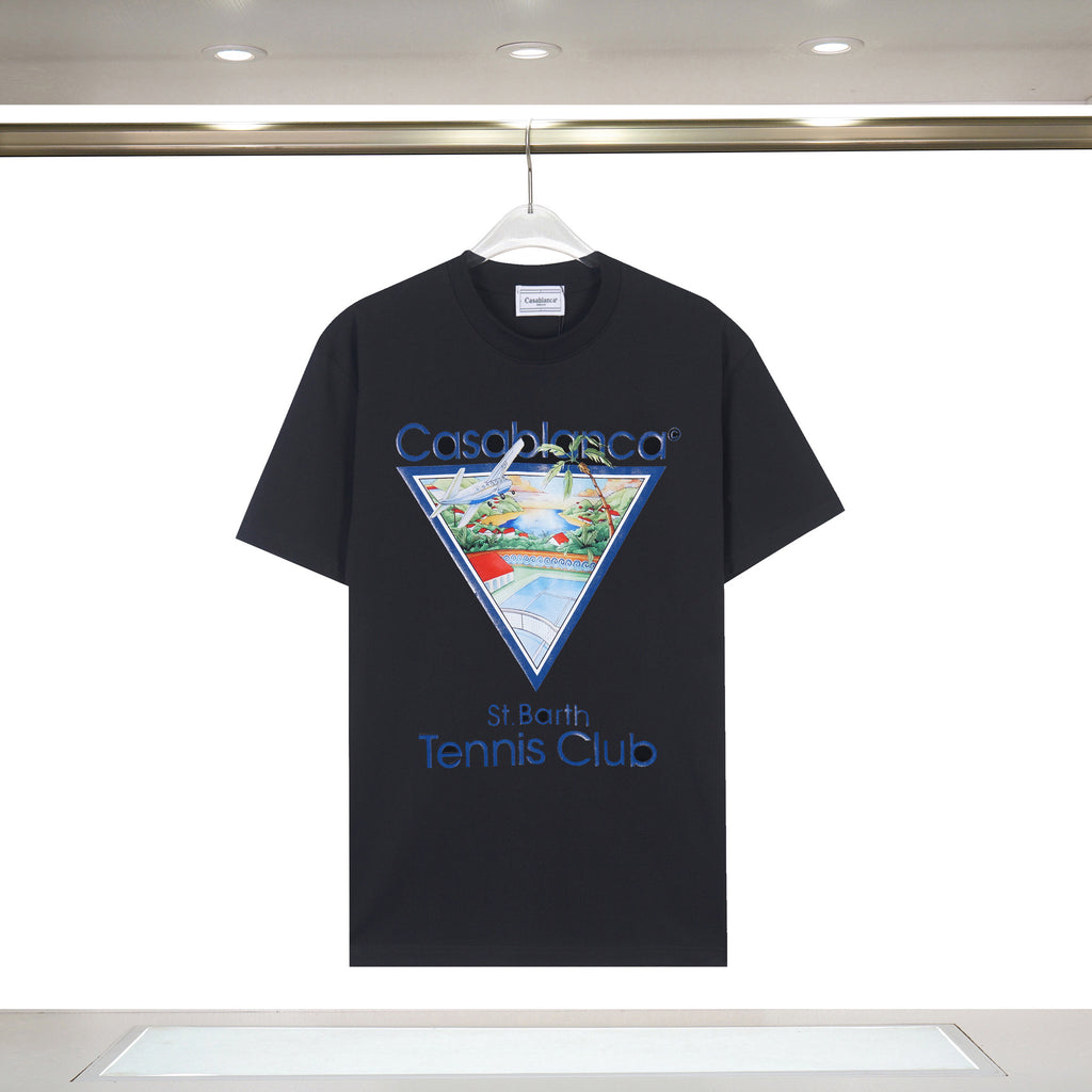 Casablanca Art Print Loose Unisex Short Sleeve Graphic T-Shirt