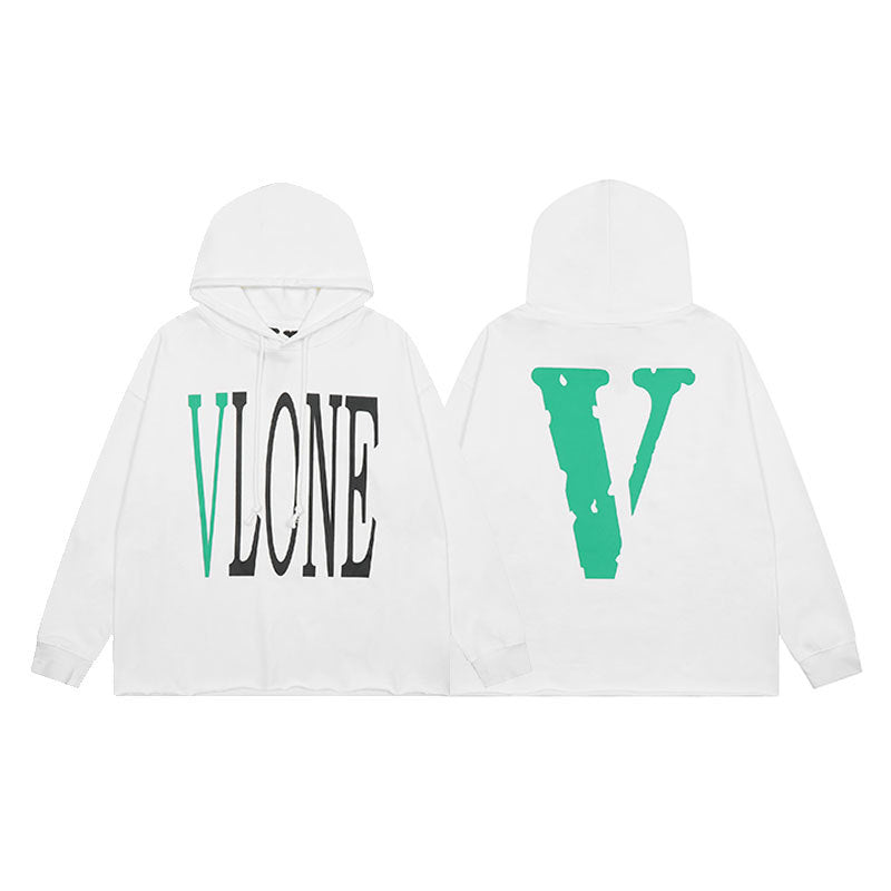 Vlone Friends Big V Logo American Style Unisex Hoodie