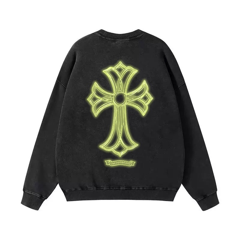 Chrome Hearts Cross Horseshoe Crewneck Sweatshirt Vintage Street Top