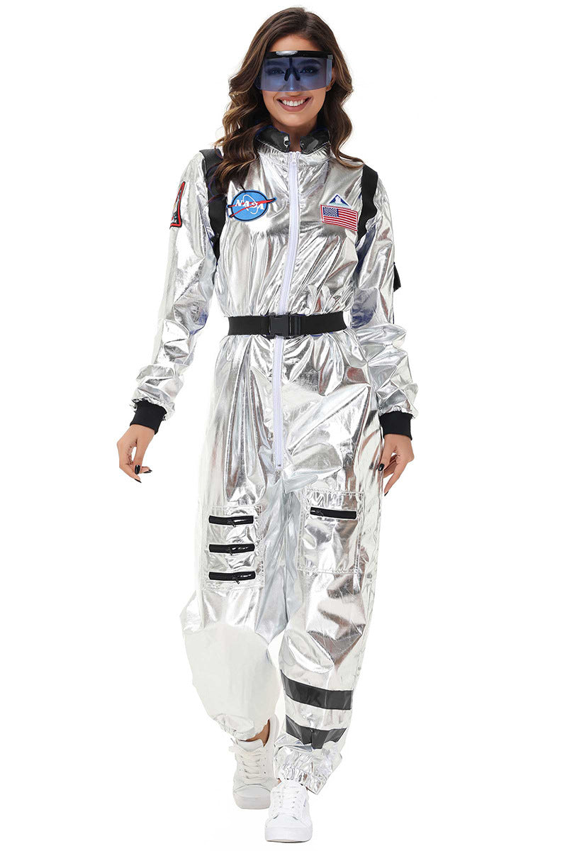 Halloween Women Astronaut Space Suit Cosplay Pilot Jumpsuit Party Sets