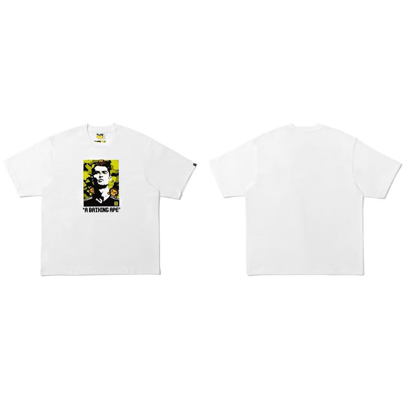 BAPE Ape Head Cartoon Print Loose Unisex Short Sleeve T-Shirt