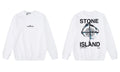 Stone Island Compass Print Crewneck Sweatshirt Men Autumn Pullover