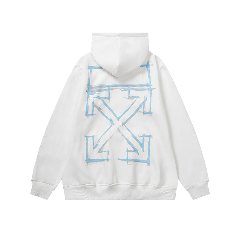 Off-White Arrow Graphic Print Hoodie Streetwear Unisex